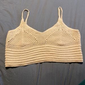 Knit crop tank, size medium